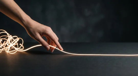 Illustration éditoriale symbolisant un parcours utilisateur fluide qui réduit le taux d'abandon sur un site ou une application.